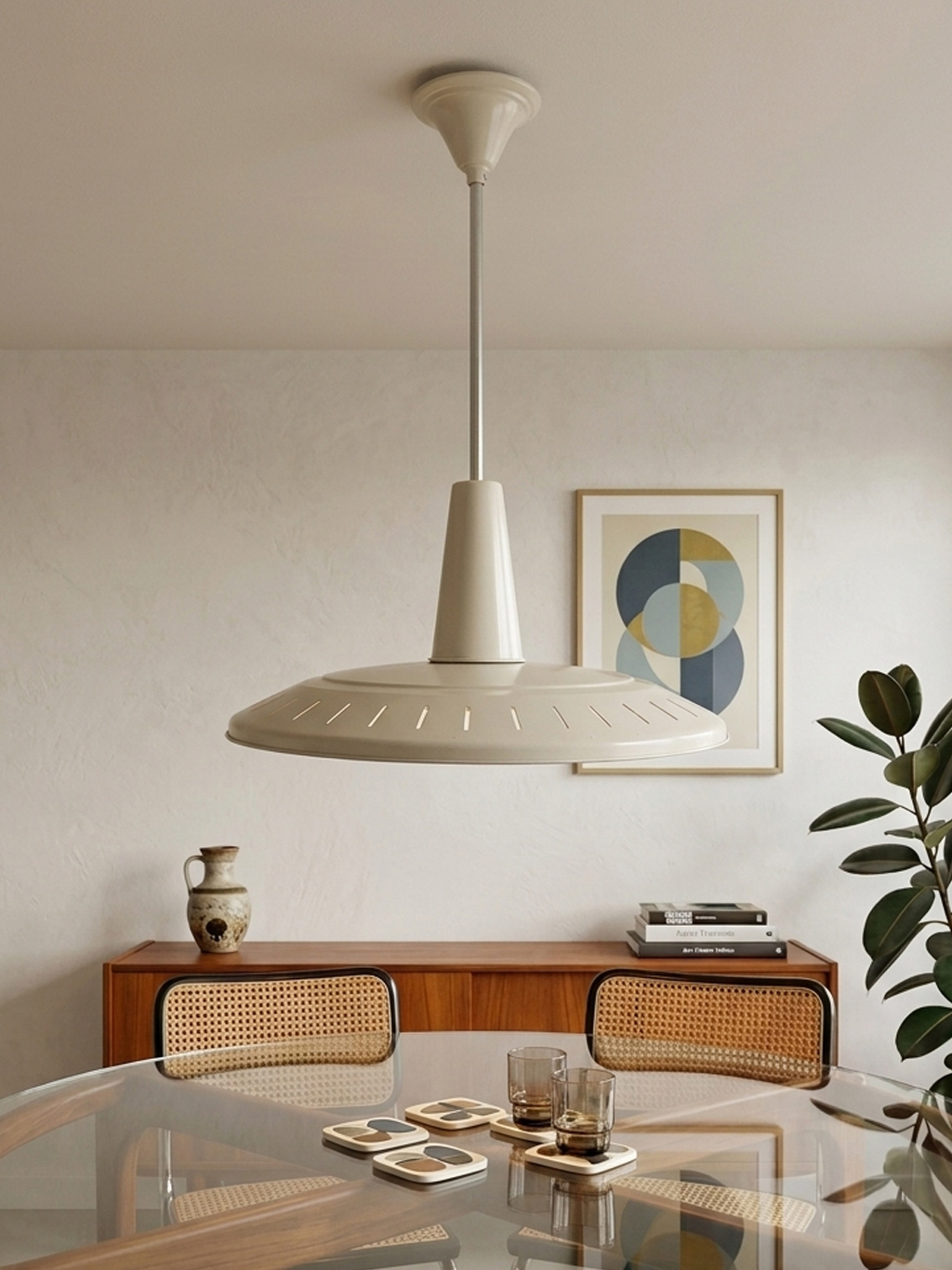 Vintage UFO-style pendant lamp