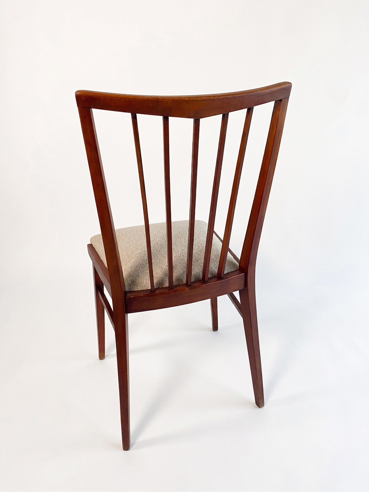 Set of 4 Mid-Century Modern Spindle Back Dining Chairs