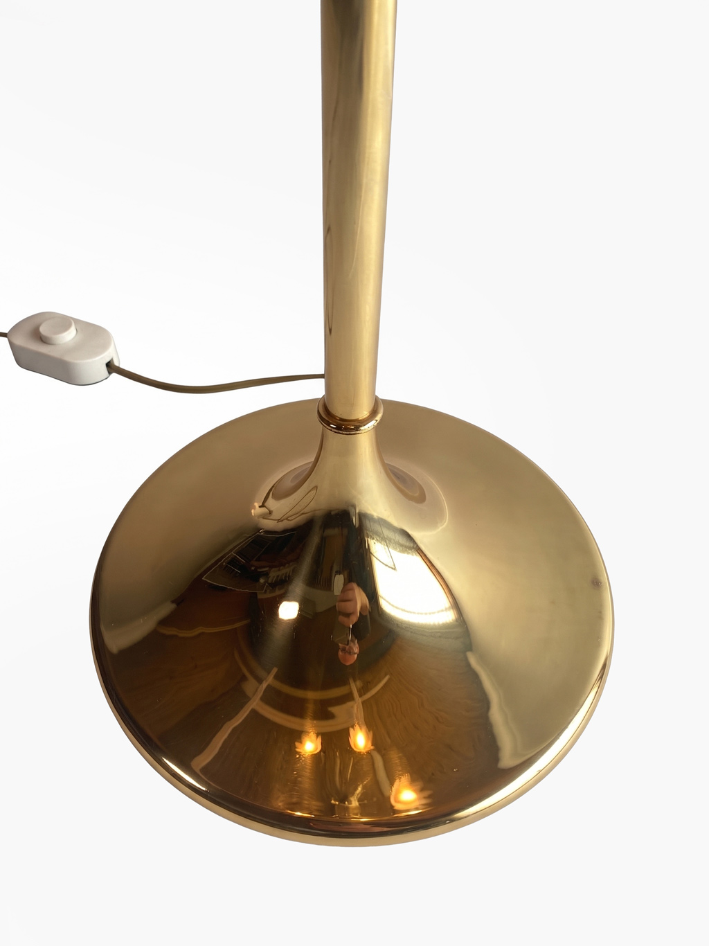 Brass Bamboo Floral Floor Lamp