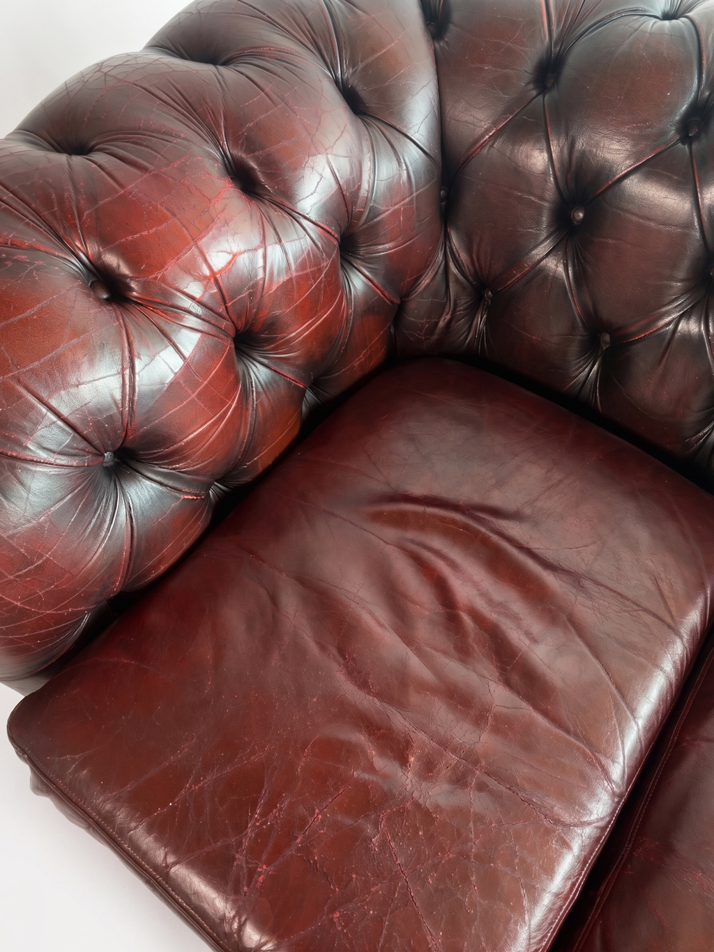 Classic three-seater Chesterfield sofa