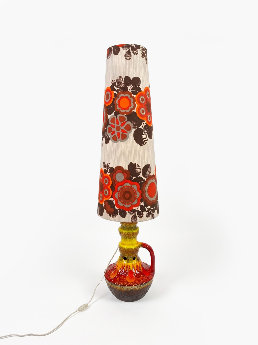 Fat Lava-glazed ceramic floor lamp