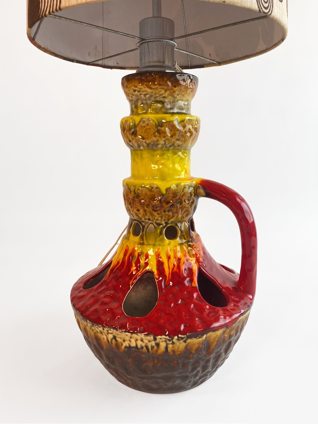Fat Lava-glazed ceramic floor lamp