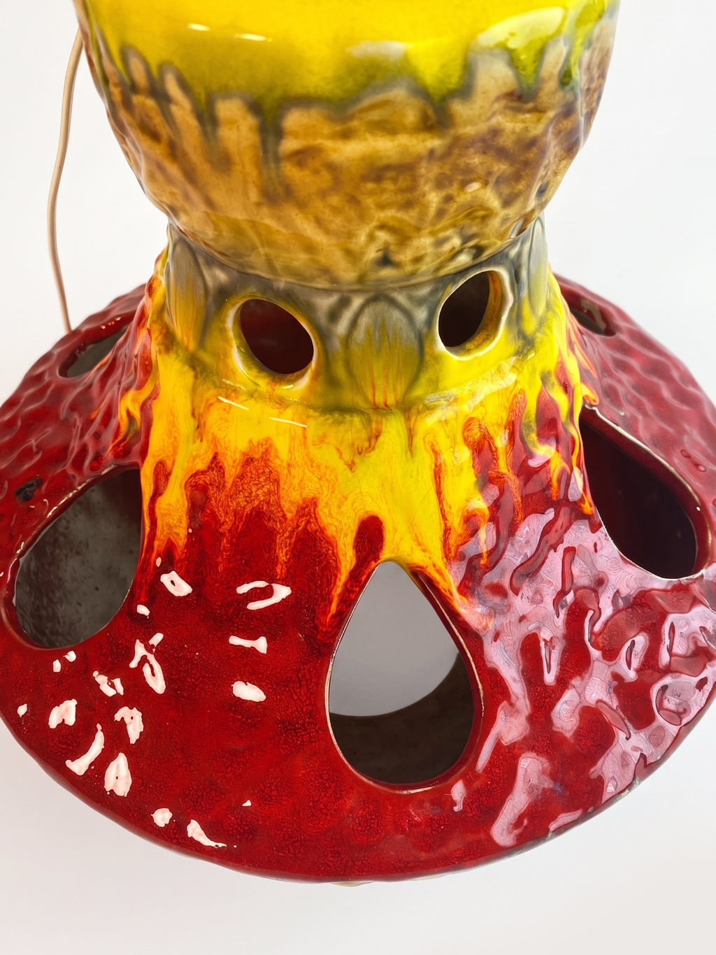 Fat Lava-glazed ceramic floor lamp