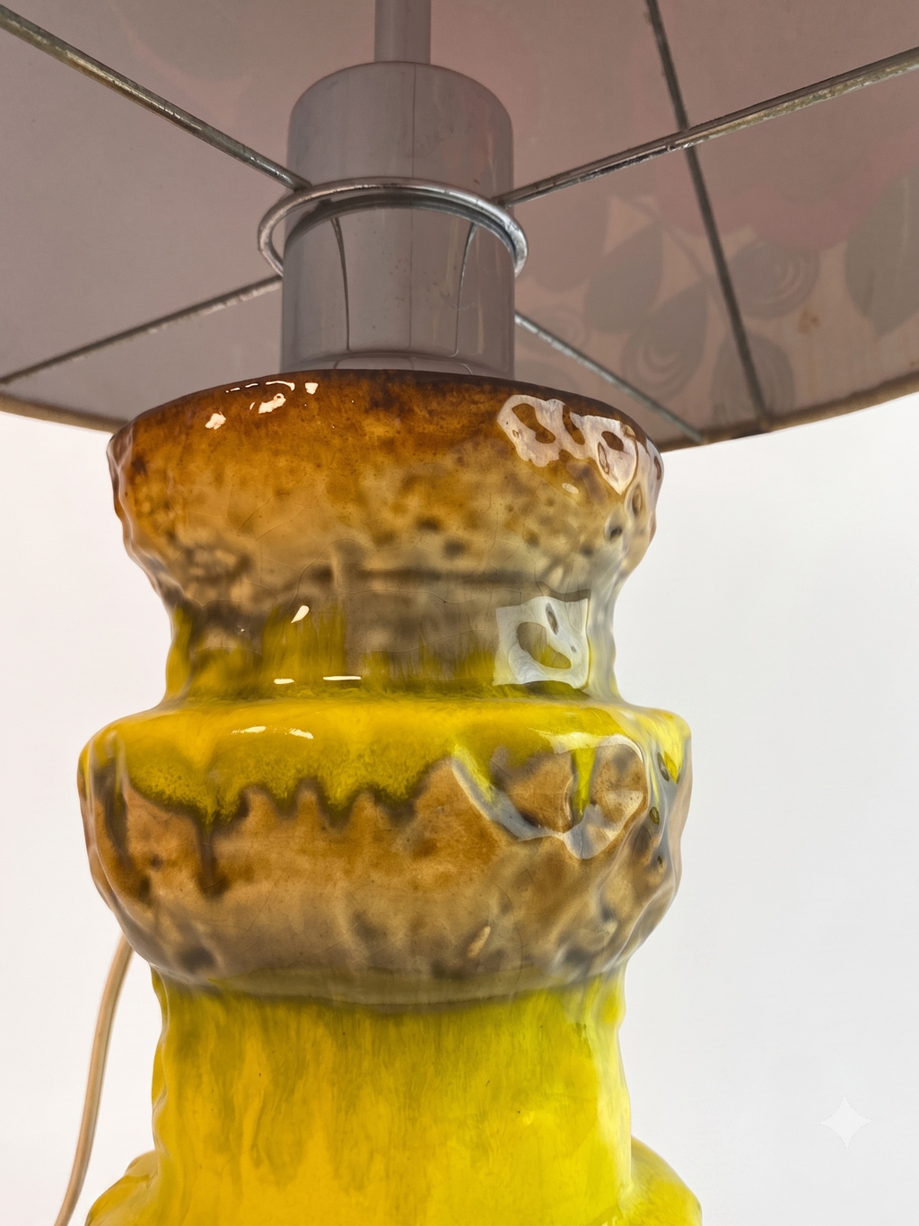 Fat Lava-glazed ceramic floor lamp
