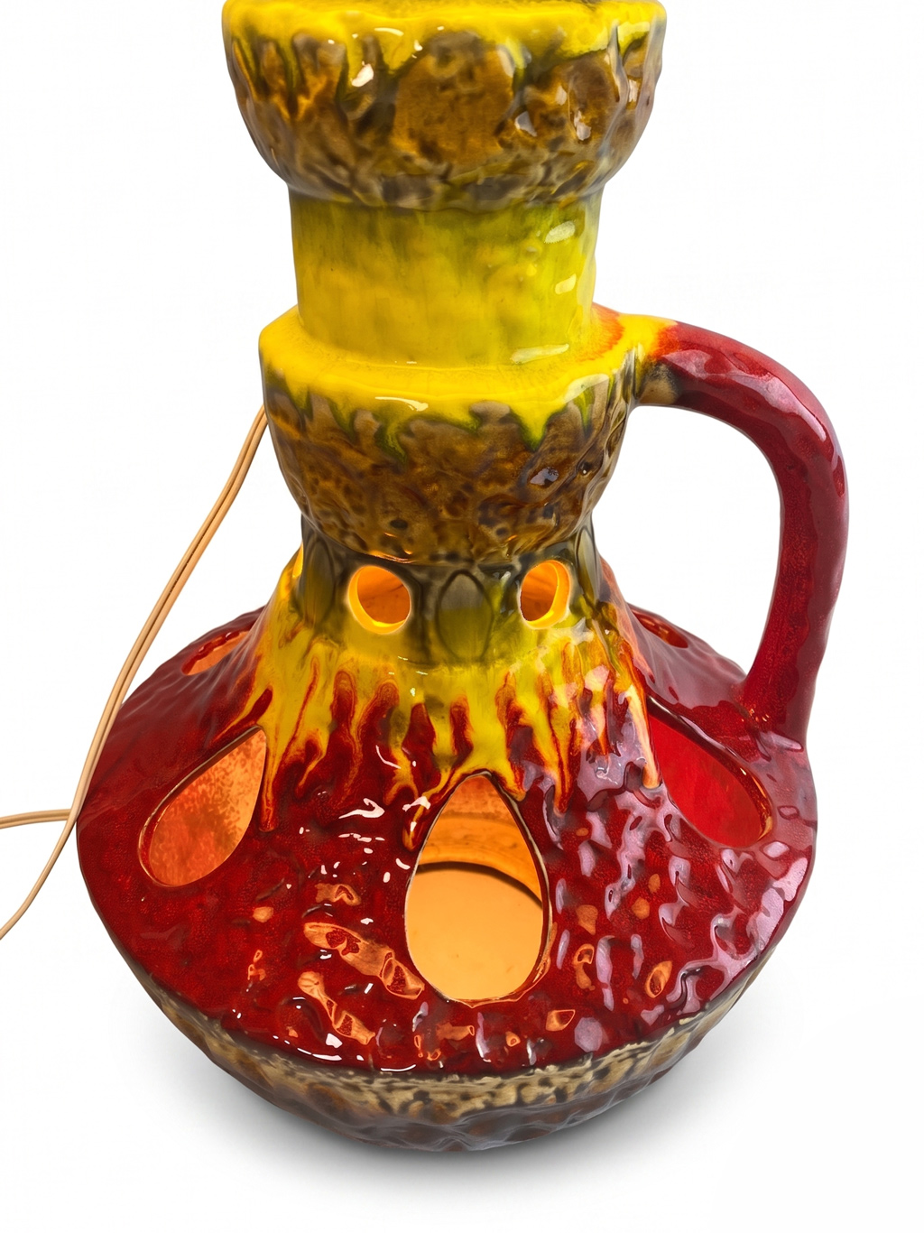 Fat Lava-glazed ceramic floor lamp