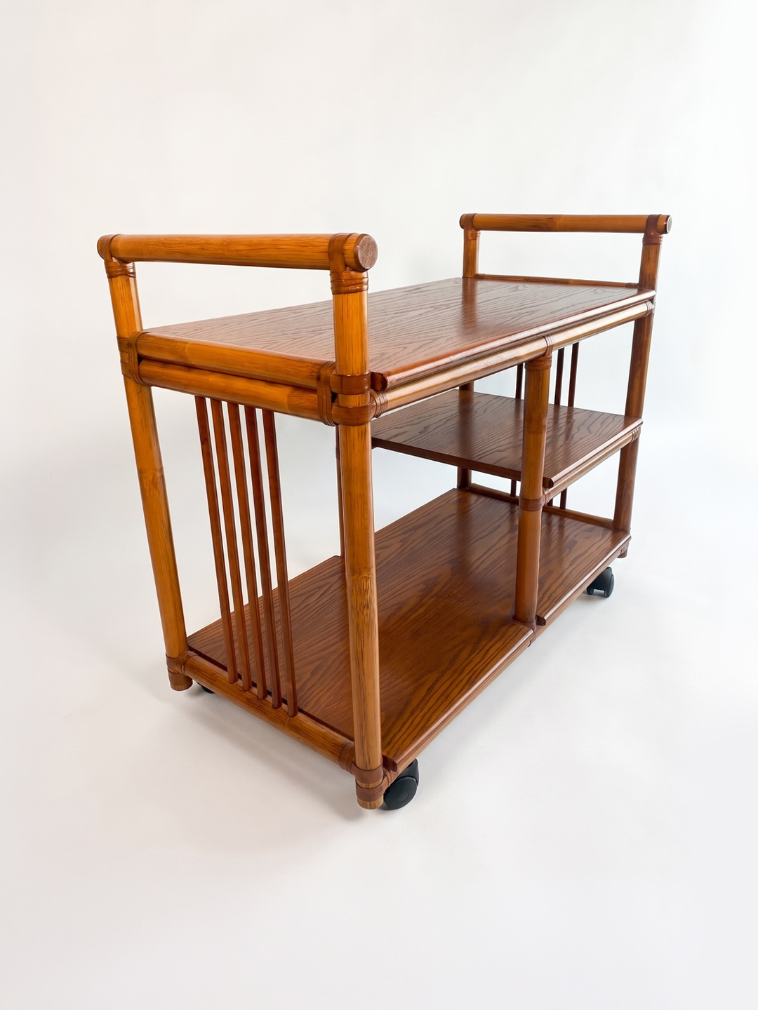 Vintage rattan bar cart & sideboard