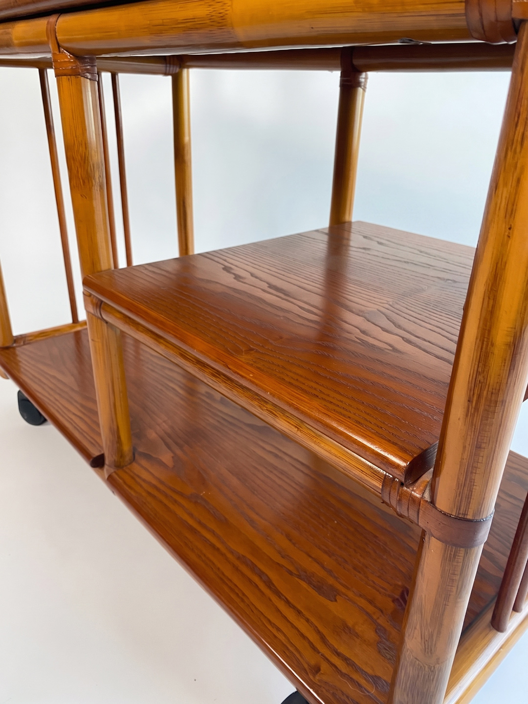 Vintage rattan bar cart & sideboard