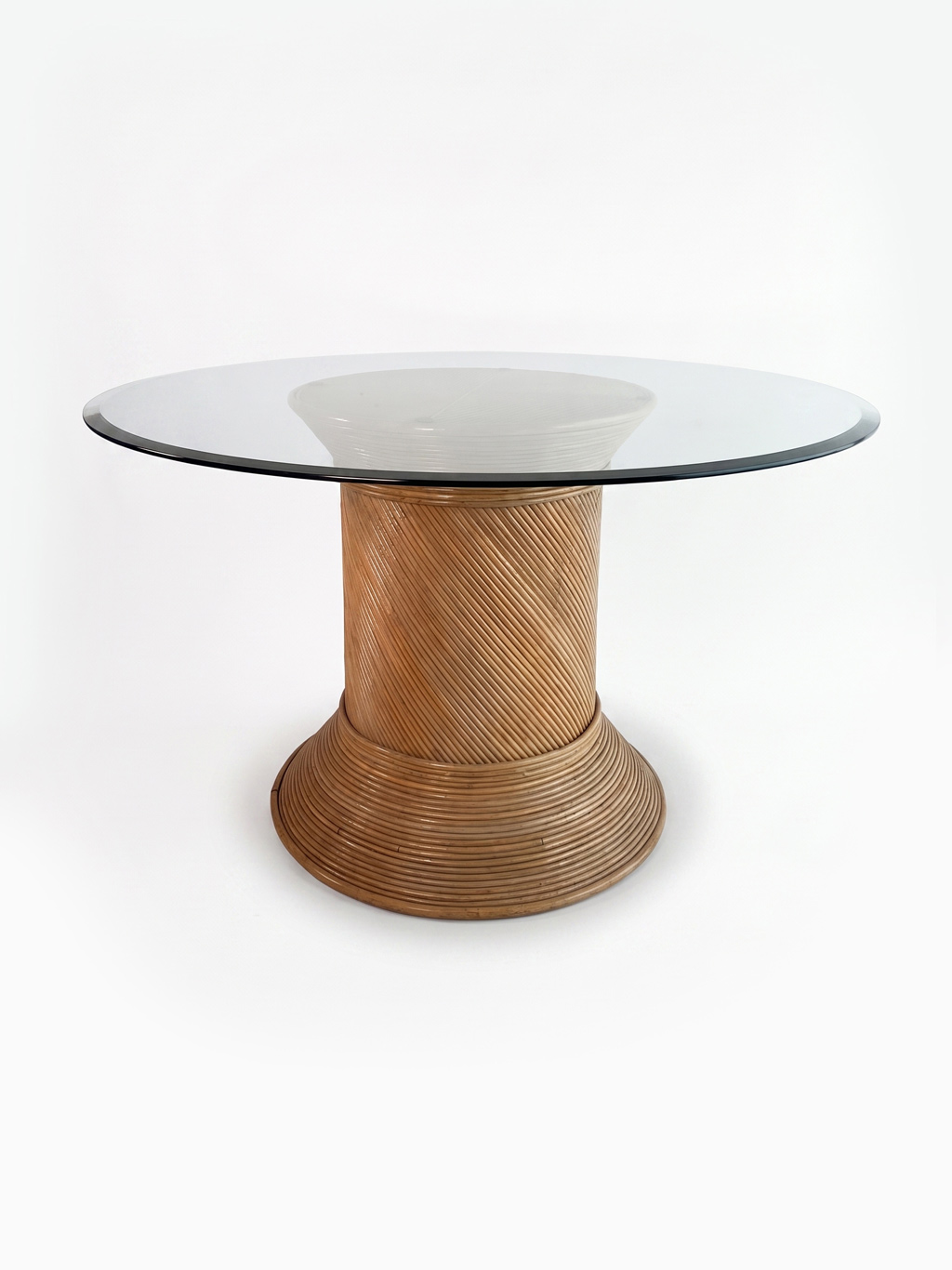 Pencil reed bamboo round dining table