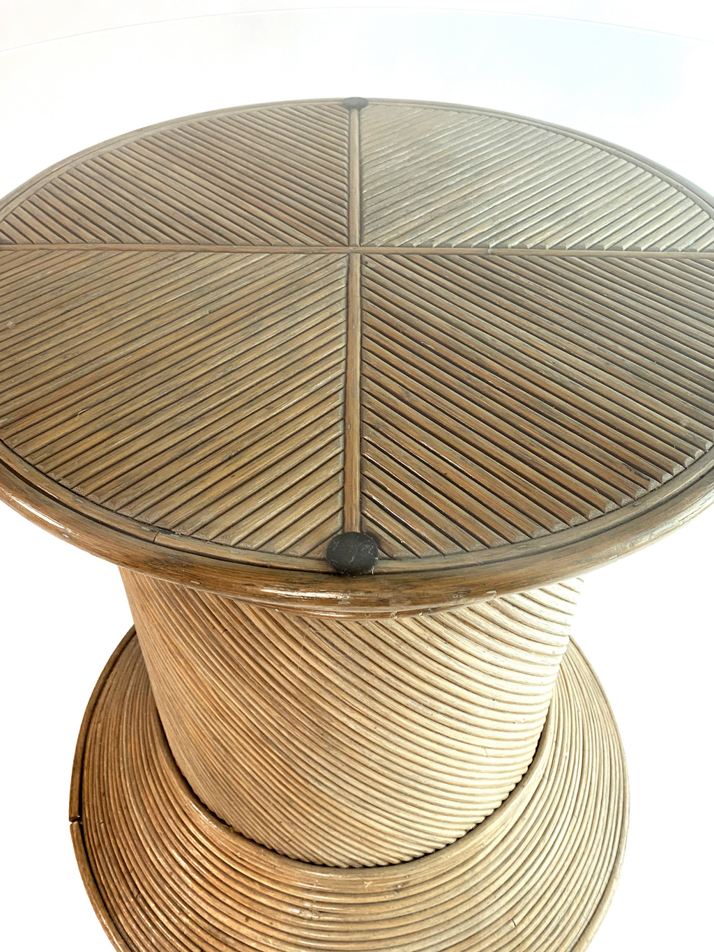 Pencil reed bamboo round dining table