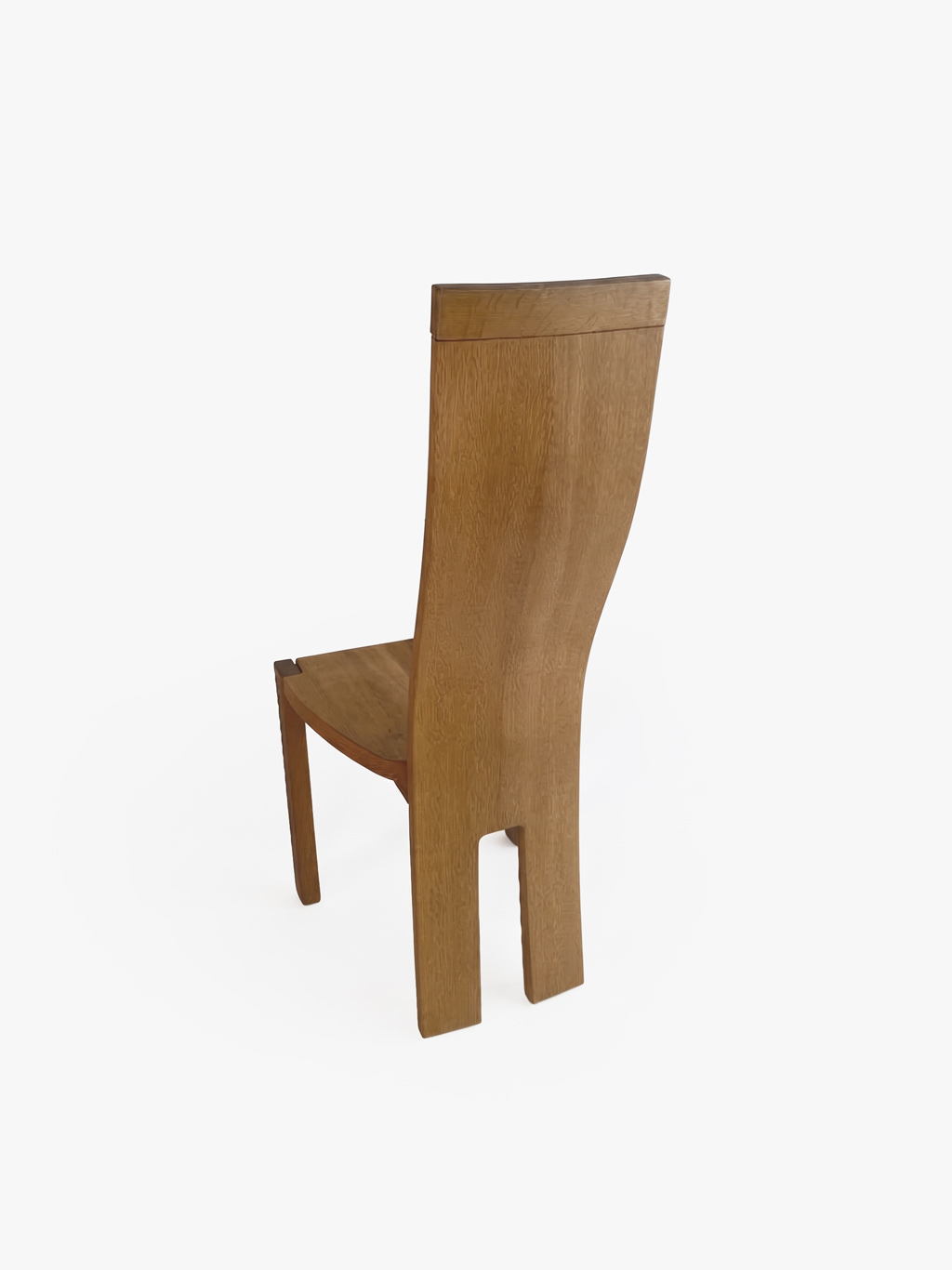 Set of 6 Solid Oak Dining Chairs in the Style of Van Den Berghe-Pauvers