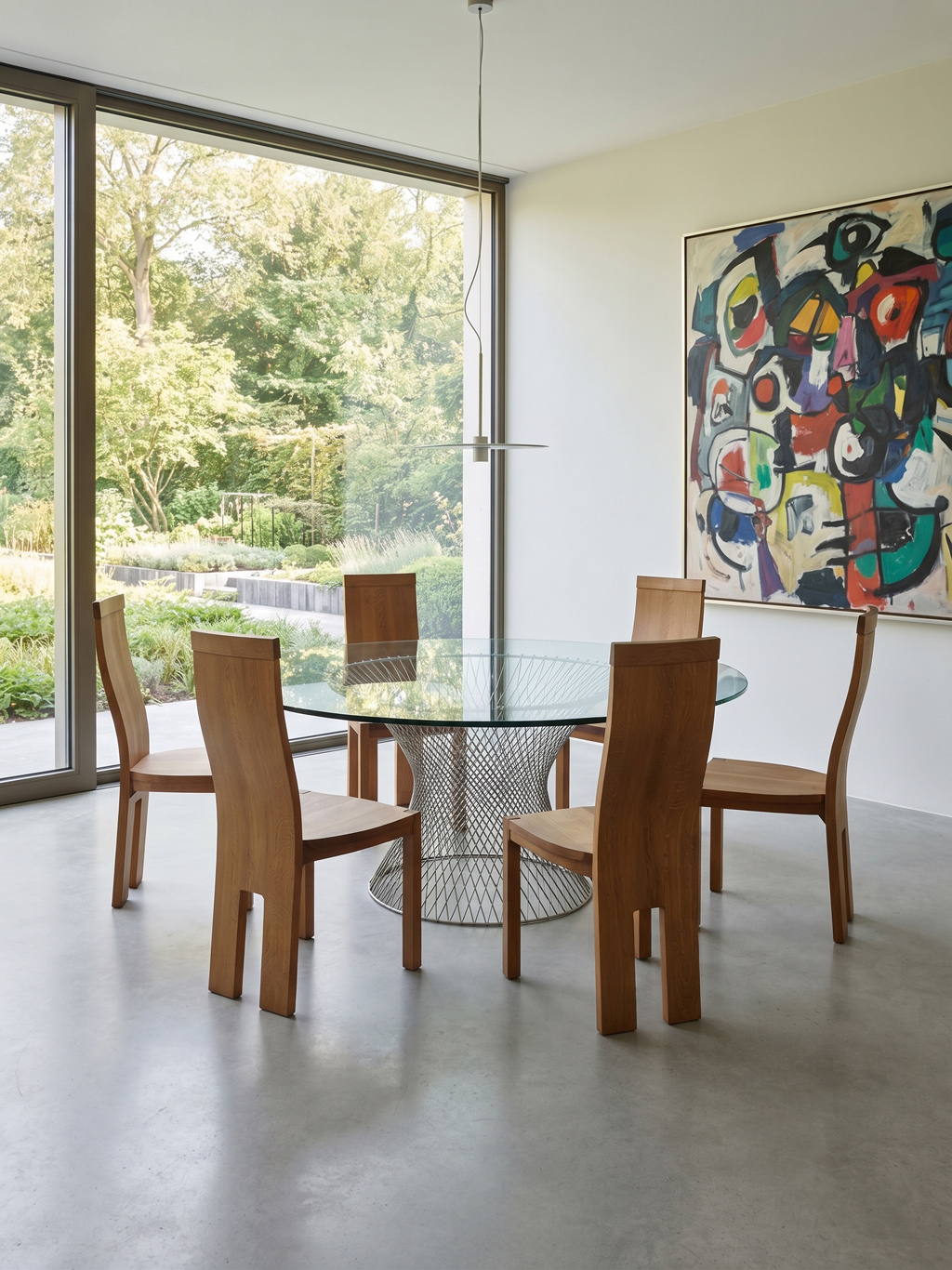 Set of 6 Solid Oak Dining Chairs in the Style of Van Den Berghe-Pauvers
