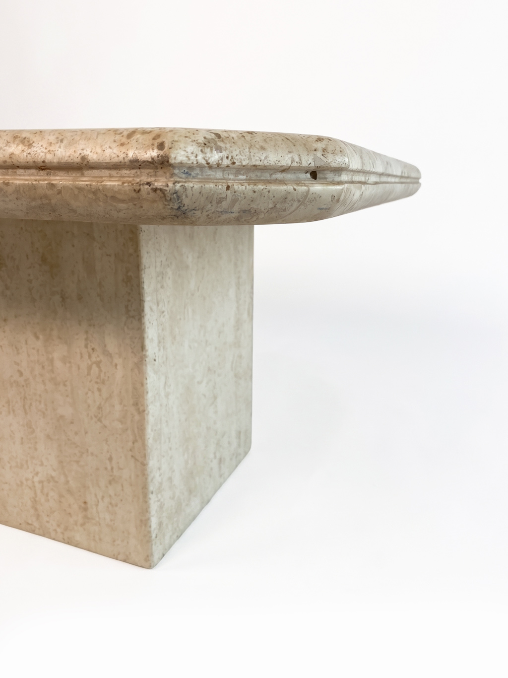 Travertine coffee table