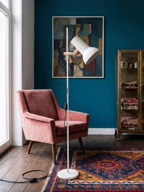 Vintage 1970s Minimalist Floor Lamp / Reading Light