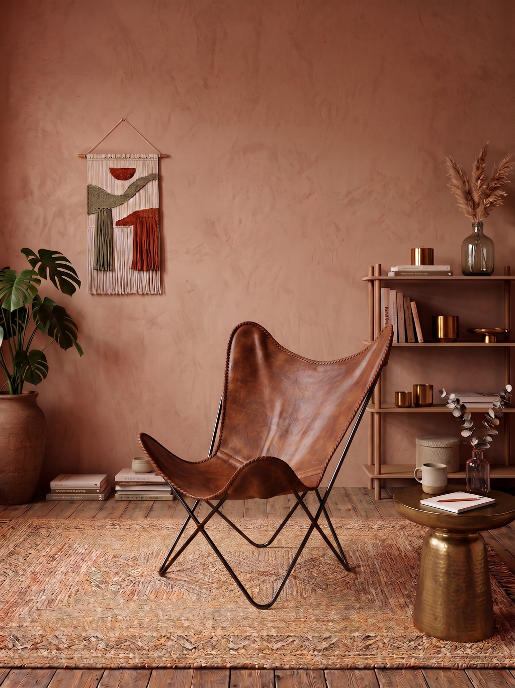 Vintage Leather Butterfly Chair