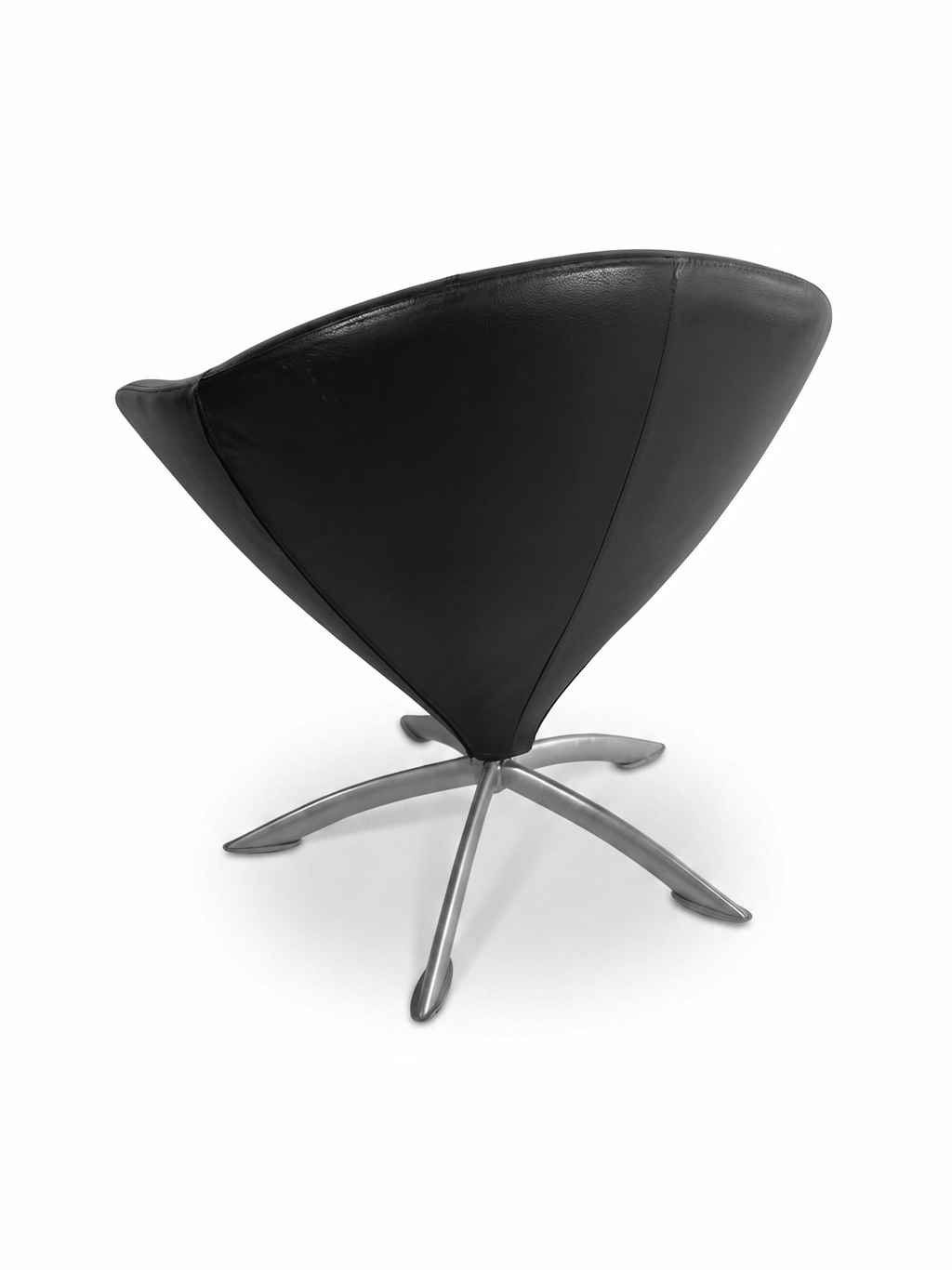 Vintage leather swivel chair