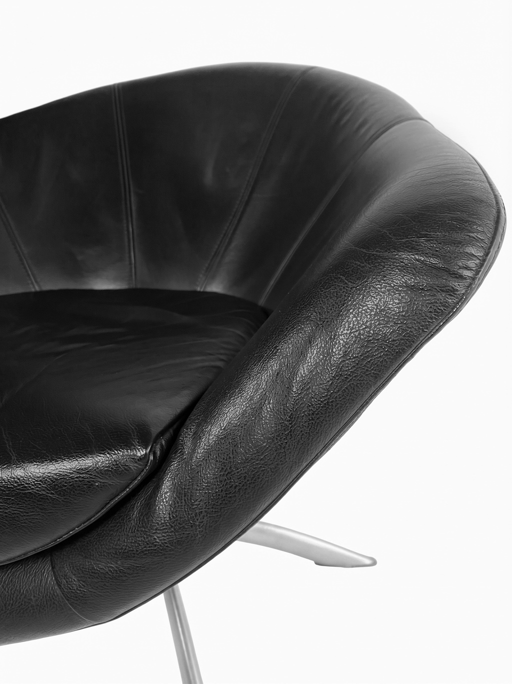 Vintage leather swivel chair
