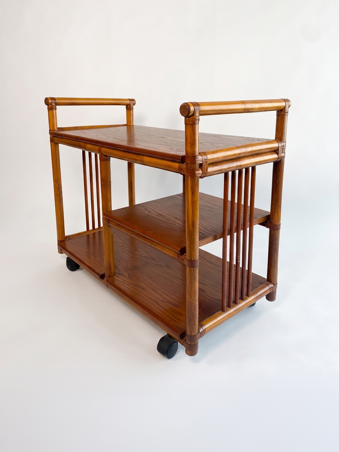 Vintage rattan bar cart & sideboard