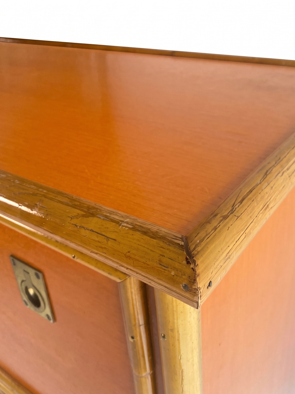 Vintage rattan chest of drawers