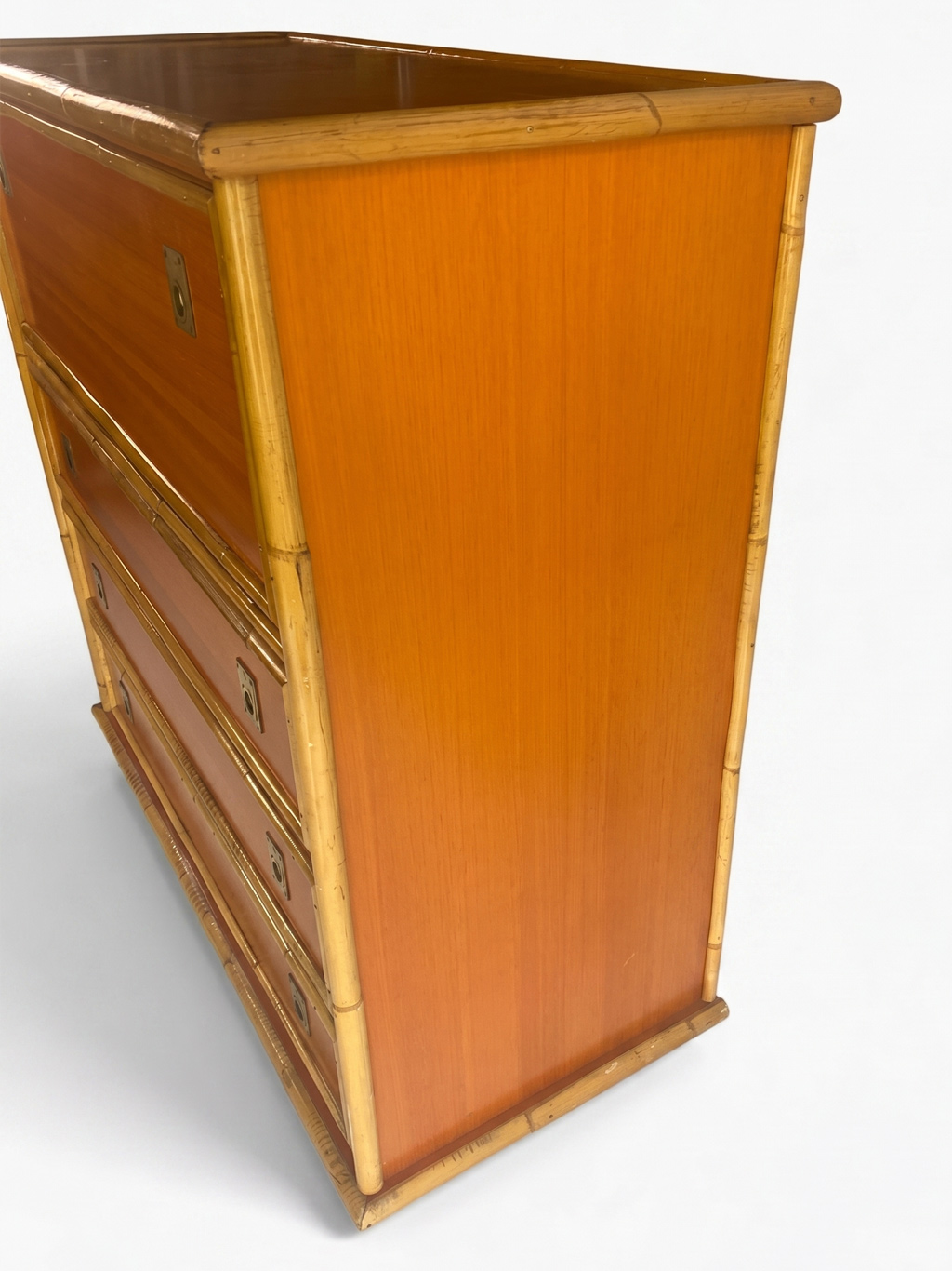 Vintage rattan chest of drawers