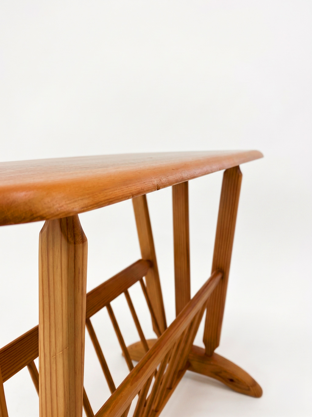 Vintage wooden magazine rack